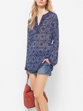 Michael Kors Printed Georgette Tunic